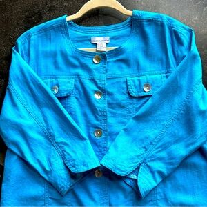 Hillard & Hanson Linen Jacket - Size Large